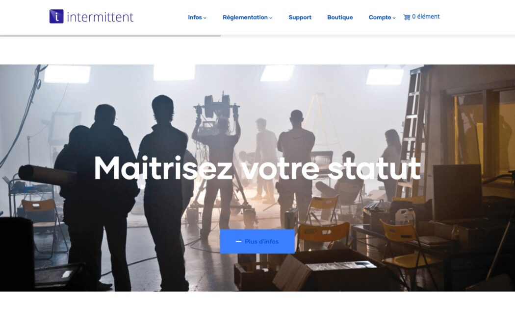 Capture intermittent-application.fr : maitrisez votre statut intermittent du spectacle